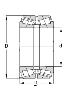 Double row taper roller wheel bearing